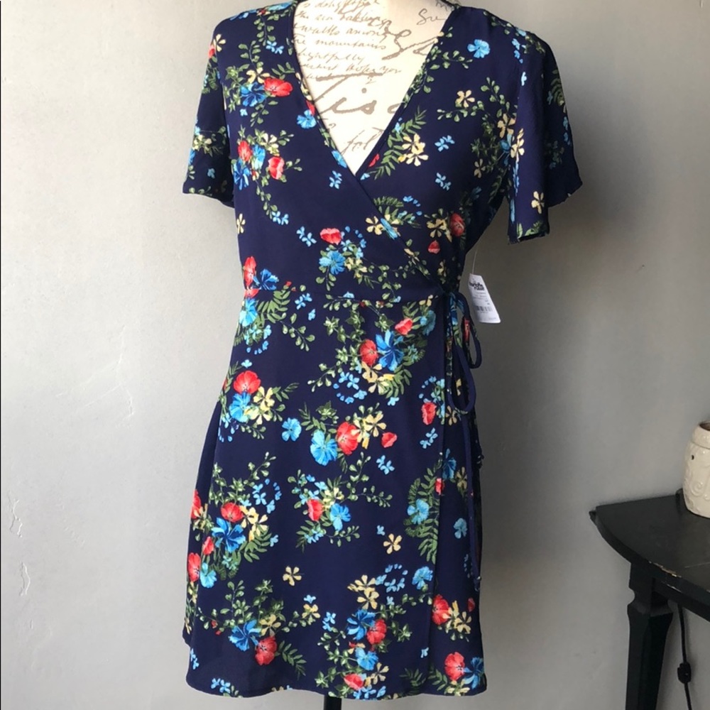 Floral wrap dress